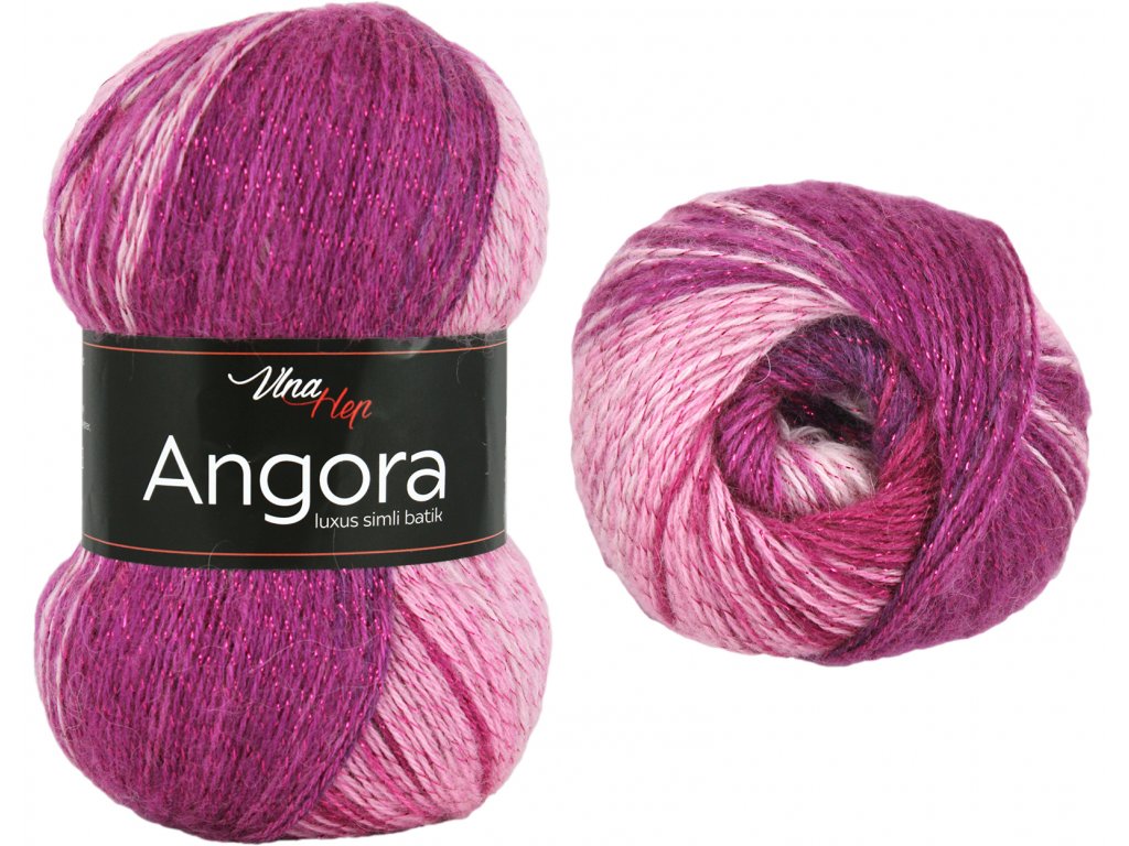 Vlna-Hep Angora luxus simli batik