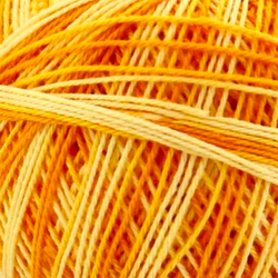 Horgolt fonal Snow White ombré 12152 - narancssárga