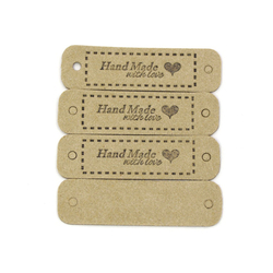 jel HANDMADE WITHLOVE - ovális - 1,5x5,5 cm - bézs