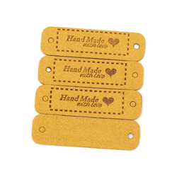 jele KÉZZÁRÚ WITHLOVE - ovális - 1,5x5,5 cm - mustár