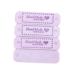 jel HANDMADE WITHLOVE - ovális - 1,5x5,5 cm - világos lila