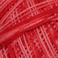 Horgolt fonal Snow White ombré 34382 - piros