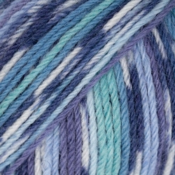 DROPS Fabel print 522 - kék/kék