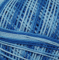 Horgolt fonal Snow White ombré 55262 - közepes kék