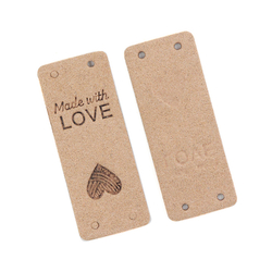 MADEWITHLOVE tábla - téglalap - 5x2 cm - kapucinus