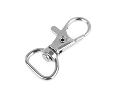 Fém karabiner 12 mm-es delfinkapocs - nikkel