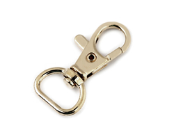 Fém karabiner furat 12 mm - arany