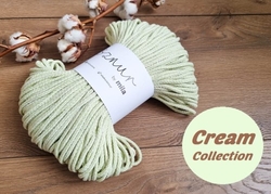 Pamut zsinór MILA MIX 5 mm - krém lime