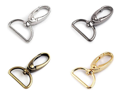 Fém karabiner nyílás szélessége 25 mm-es delfinkapocs - sárga arany