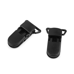 Műanyag cumicsipesz 20 mm - fekete