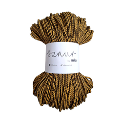 Pamutzsinór MILA MIX 5 mm - fekete/sárga