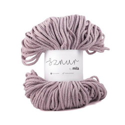 Pamutzsinór MILA 3 mm - szürke-rózsaszín