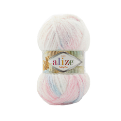 Alize Softy plus - 5864 rózsaszín-fehér-szürke
