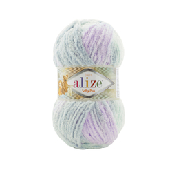 Alize Softy plus 6466 - lila-szürke