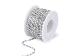 Kristály strasszlánc szélessége 2,9 mm - kristály ezüst