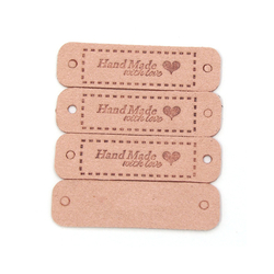 jel HANDMADE WITHLOVE - ovális - 1,5x5,5 cm - világos rózsaszín