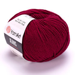 YarnArt Jeans 66 - bordó