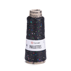 YarnArt Paillettes 8010 - fekete
