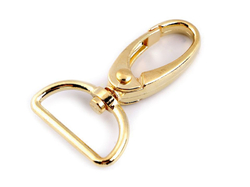 Fém karabiner nyílás szélessége 25 mm-es delfinkapocs - sárga arany